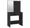 Produktbild: vidaXL Schminktisch Schminktisch mit LED-Leuchten Schwarz 74,5x40x141 cm (1-St)