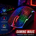 Produktbild: Gaming Maus 6200 DPI USB Gamer Mouse RGB LED 8 Tasten Für PC Laptop Schwarz