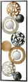 Produktbild: Kobolo Wandbild Metallbild Ringe und Kreise silber gold grau, mit Spiegel