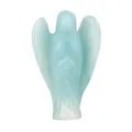 Produktbild: Morella Edelstein Amazonit Engel Glücksbringer Schutzengel zum Mitnehmen 3,5 cm in Samtbeutel