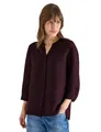 Produktbild: Cecil 3/4-Arm Bluse aus Leinenmix Rich Burgundy M