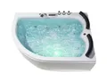 Produktbild: Luxus Whirlpool Badewanne große Eckwanne mit Massage + LED Doppel Wanne günstig