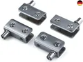 Produktbild: 4er-Pack Glastürscharniere 90 ° drehbar, Glas ohne Bohren, Edelstahl, passend f