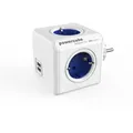 Produktbild: Allocacoc PowerCube Original USB - 4 AC-Ausgänge - Indoor - Typ F - Type F (CEE 7/4) - Blau - Weiß - CE