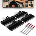 Produktbild: Mobilefox Schallplatten Wandhalterung passend für LP Disc Vinyl Halter Universal 4 Stück Set Schwarz