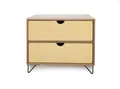 Produktbild: Mini Kommode mit 2 Schubladen Schränkchen Schmuckschrank HXBXT 21x24,6x14 cm