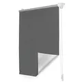 Produktbild: ROOMY Thermo-Rollo Klemmfix ohne Bohren Verdunkelungsrollo mit Montageschiene Hitzeschutzrollo Sichtschutz Anthrazit, 45 cm x 150 cm (B x L)