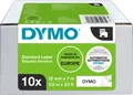 Produktbild: DYMO D1 12 mm x 7 m 10 Rollen Schwarz-Weiß Etiketten 2093097