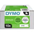 Produktbild: Dymo Schriftbandkassette, D1, 12 mm x 7 m, schwarz auf weiß