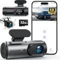 Produktbild: WOLFANG Dashcam Auto Vorne Hinten 4K WiFi Dash Cam mit 32GB SD Karte, Ultra Nachtsicht, 170°Weitwinkel, WDR, 24 Std. Parkmodus, G-Sensor, Loop-Aufnahme