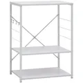 Produktbild: Mikrowellenregal Weiß 60×39,6×79,5 Cm Holzwerkstoff Vidaxl