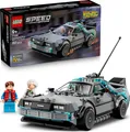 Produktbild: LEGO Speed Champions Zeitmaschine aus Zurück in die Zukunft - Kinder Spielzeug mit Automodell und 2 Minifiguren - Marty McFly und Doc Brown - Kreatives Geschenk für Kinder ab 9 Jahren - 77256