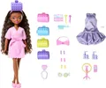 Produktbild: Barbie Dream Get Ready with Brooklyn - Modische Puppe mit stilisiertem Haar, inklusive Haar-Accessoires und mehr als 15 Looks, JGG39