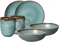 Produktbild: like. by Villeroy & Boch Frühstücks-Geschirrset Lave glacé (6-tlg), 2 Personen, Steingut, Effektglasur, Steingut