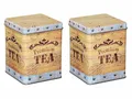 Produktbild: Teedosen / Kaffeedosen / Vorratsdosen Set „Tea Chest“, 2 Dosen je 100g