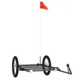 Produktbild: vidaXL Fahrradlastenanhänger Fahrradanhänger Schwarz 135x68x37 cm Eisen