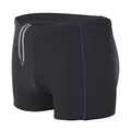 Produktbild: Aquarti Herren Badehose Kurz mit Kontrastpaspel, Farbe: Schwarz/Blau, Größe: L