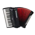 Produktbild: Hohner Bravo Line Facelift III Chromatisches Piano-Akkordeon mit Tasche 96 Bass Schwarz