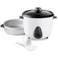 Produktbild: LACOR elektrischer Reiskocher WEISS 700W 1,8 L mit Löffel, Messbecher und Dampfgarer 69233