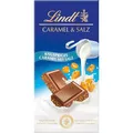 Produktbild: Lindt Schokolade | Tafel Caramel & Salz | 100g | zartschmelzende Vollmilch-Schokolade mit Caramel-Stückchen & Salzkristallen | Schokoladen-Tafel