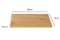 Produktbild: Küchen Arbeitsplatte 100cm 38 mm Küchenzeile Küchenblock Eiche Artisan Eko Stilo