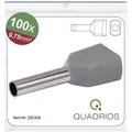 Produktbild: Quadrios - 22c434 Zwillings-aderendhülse 0.75 Mm2 Teilisoliert Grau 1 Set