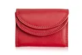 Produktbild: Josephine Osthoff Damen Geldbörse klein praktisch für Münzen, Scheine und Karten Herren Portemonnaie klein und Slim aus 100% Echtleder, RFID Schutz (204), Farbe:Kirsche