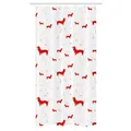Produktbild: Dackel Schmaler Duschvorhang Hund mit Herz und Punkte