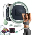 Produktbild: Smart Weighted Hula Ring Hoops, Hula Circle 28 Abnehmbarer Fitnessring mit 360 Grad Auto-Spinning Ball Massage, Gymnastik, Erwachsene Fitness für Gewichtsverlust (Grün)