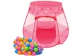 Produktbild: LittleTom Spielzelt mit 200 Bällen - Pop Up Kinderspielzelt - Bällebad Zelt Indoor Outdoor 120x120x90 Garten Kinderzelt mit Bällebadbällen - Ballzelt mit Tasche
