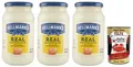 Produktbild: 3x Hellmann's Real Maionese,Mayonnaise in Glas-Verpackung,432ml + Italian Gourmet Polpa di Pomodoro 400g Dose