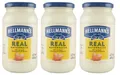 Produktbild: 3x Hellmann's Real Maionese,Mayonnaise in Glas-Verpackung,432ml