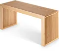 Produktbild: BAM BOO BOX Sitzbank aus Bambus – stabile Holzbank ohne Lehne für Flur, Bad, Küche, Esszimmer oder Schlafzimmer – kleine Sitzbank Holz 90x33x43 cm – bis 250 kg belastbar