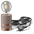 Produktbild: ledscom.de Tischlampe LITO, Schalter, bronze, inkl. LED Lampe 370lm, extra-warmweiß