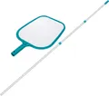 Produktbild: Bestway | Teleskopstiel mit Poolkescher AquaScoop | 360 cm | Feinmaschig für eine effiziente Oberflächenreinigung | Poolreinigung für Pool, Planschbecken & Whirlpool