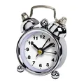 Produktbild: HAMA Nostalgie Mini-Wecker Silber/Weiß, analog mit Sekundenzeiger