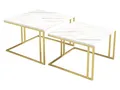 Produktbild: MIRJAN24 Couchtisch Astro Gold (2er-Set), Vierkantrohrrahmen aus Stahl