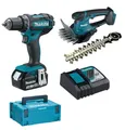 Produktbild: Makita DUM604ZX Akku-Grasschere + DDF482Z Akku-Schrauber + 1 Akku 3Ah + Ladeger.