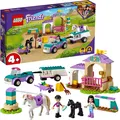 Produktbild: LEGO 41441 Friends Trainingskoppel und Pferdeanhänger, Pferd Spielzeug ab 4 Jahre für Mädchen und Jungen mit Pferdestall