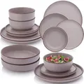 Produktbild: Sänger Tafelservice, Lila, Stein, 16-teilig, Rund, 27x6.5x27 cm, kratzfest, Essen & Trinken, Geschirr, Geschirr-Sets, Tafelservice