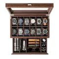 Produktbild: TAWBURY Uhrenbox 12 uhren – Uhren Box für Herren mit 12 Fächern | Uhrenbox