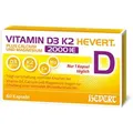 Produktbild: Vitamin D3 K2 Hevert + Calcium und Magnesium 2000 IE Kapseln