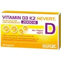 Produktbild: VITAMIN D3 K2 Hevert+Calcium u.Magnes.2000 IE Kps. 60 St. PZN 19295682
