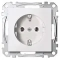 Produktbild: Merten MEG2301-0619 Schutzkontakt-Steckdose, Steckklemmen, polarweiß, System M - Weiß
