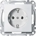 Produktbild: Merten MEG2301-0619 SCHUKO-Steckdose, System M, Steckklemmen Polarweiß kratzfest
