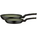 Produktbild: GSW Pfannenset Avocado, Schwarz, Hellgrün, Metall, 2-teilig, 1,5  /  2,1 L, rund, ISO 9001, hitzebeständige Griffe, rostfrei, antihaftbeschichtet, geschmacksneutral, ergonomischer Griff, energiesparend, Thermoboden, wärmeisolierter Griff, Kochen, Pfannen, Pfannensets