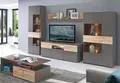 Produktbild: Wohnzimmerschrank COMO Grau mit Planked Eiche von Forte mit LED