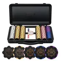 Produktbild: SLOWPLAY Nash Clay-Poker-Set, 14 g/40 mm Chips für Texas Hold’em