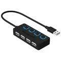 Produktbild: Sabrent HB-UMLS USB 2.0 HUB 4-Port 480 Megabits Einzelne Schalter LED-Anzeige