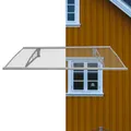 Produktbild: TRUTZHOLM Vordach für Haustür aus Aluminium und Polycarbonat 115 x 80 cm Haustürvordach Pultvordach Türdach Türvordach Haustür Dach